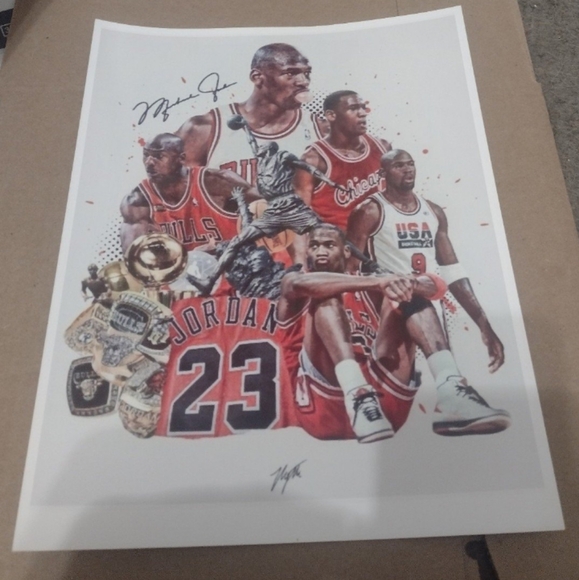 NEW! MICHAEL AIR💨 JORDAN BULLS ULTRA GLOSSY 8.5x11 OLD SCHOOL POSTER BUNDLE SET - Picture 5 of 5